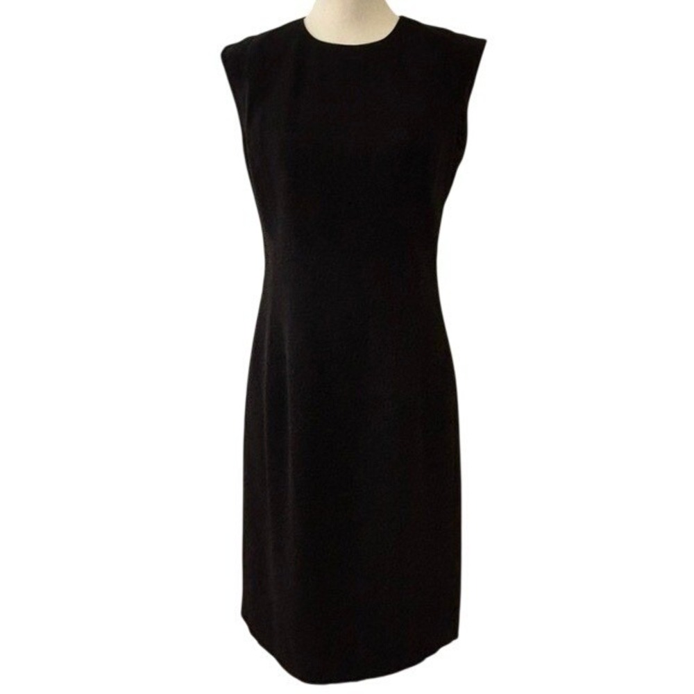 NWT Calvin Klein Sheath Dress Women 8 Black Sleeveless Midi Professional Career